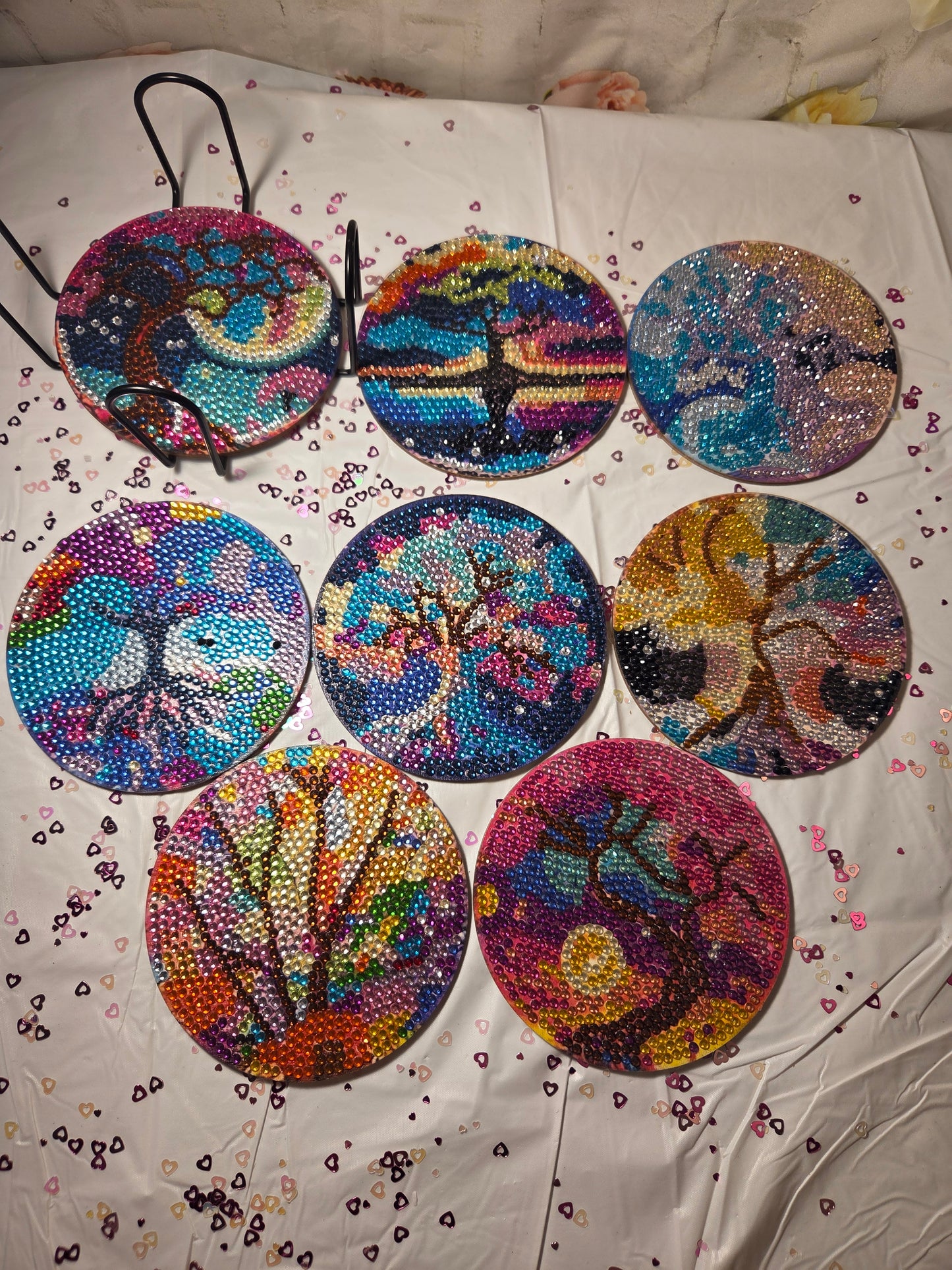 8 Tree design Coasters
