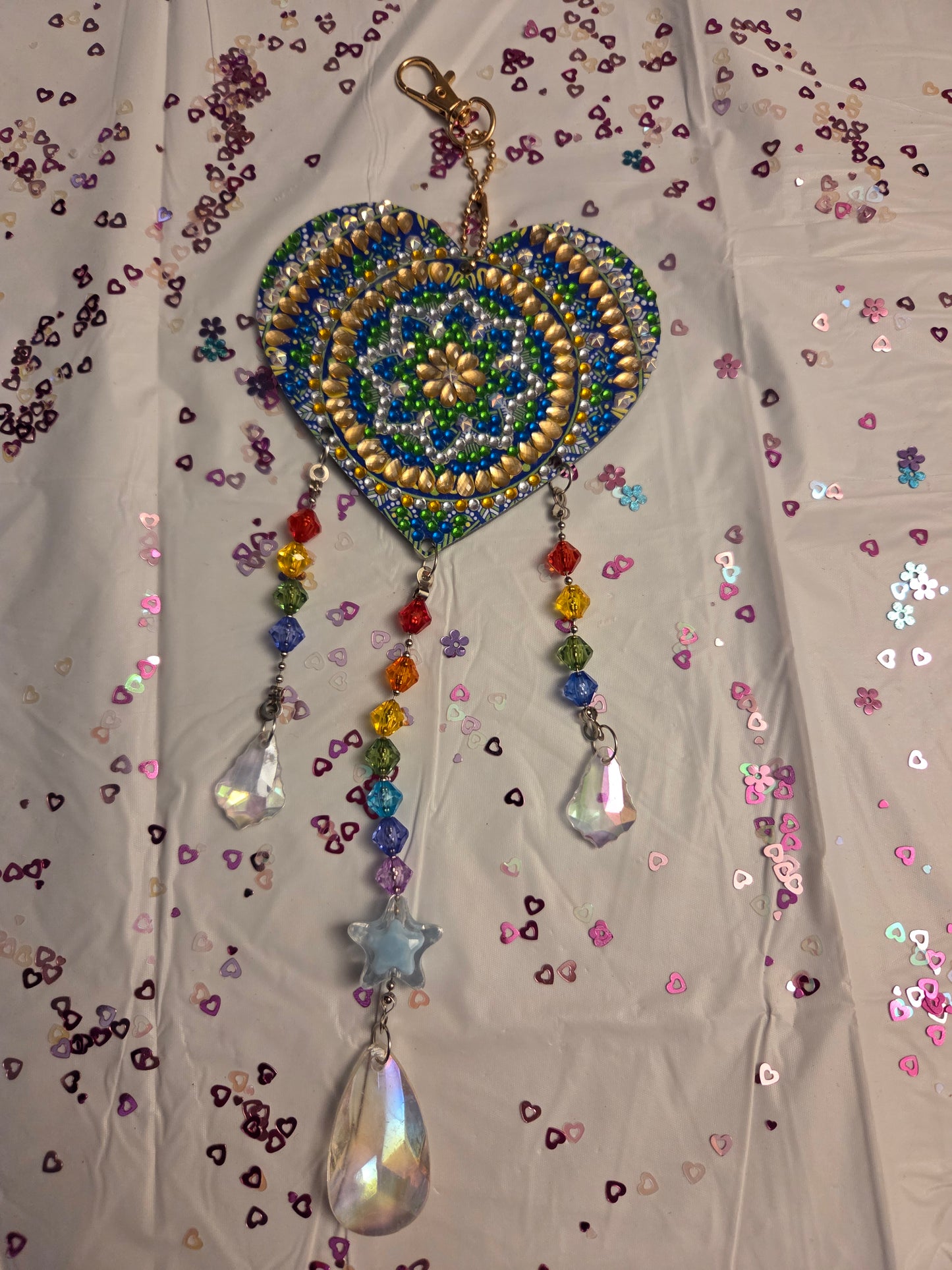 Heart wind chime