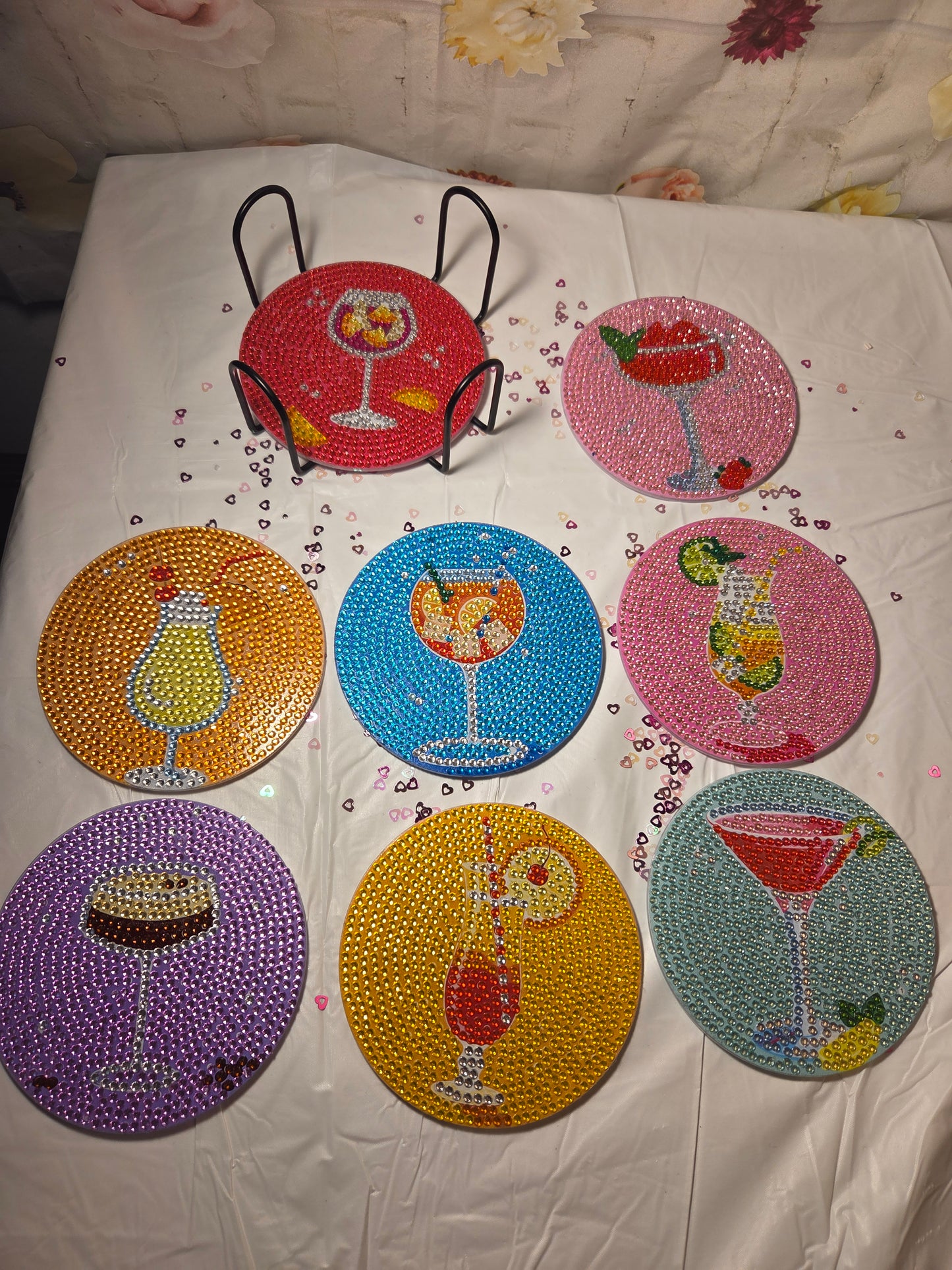 8 drink styled coasters