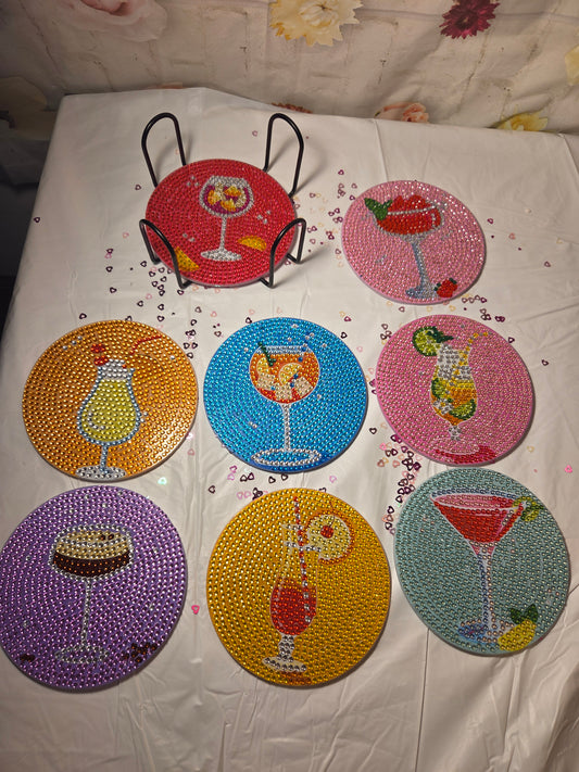8 drink styled coasters