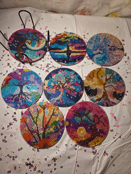 8 Tree design Coasters