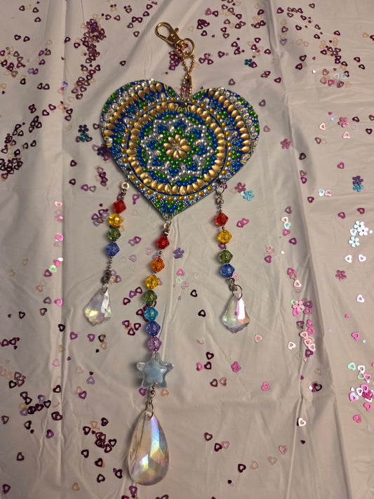Heart wind chime